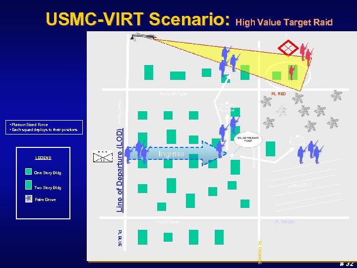 USMC-VIRT Scenario: High Value Target Raid ? ? 2 OBJ Route Michigan Two Story