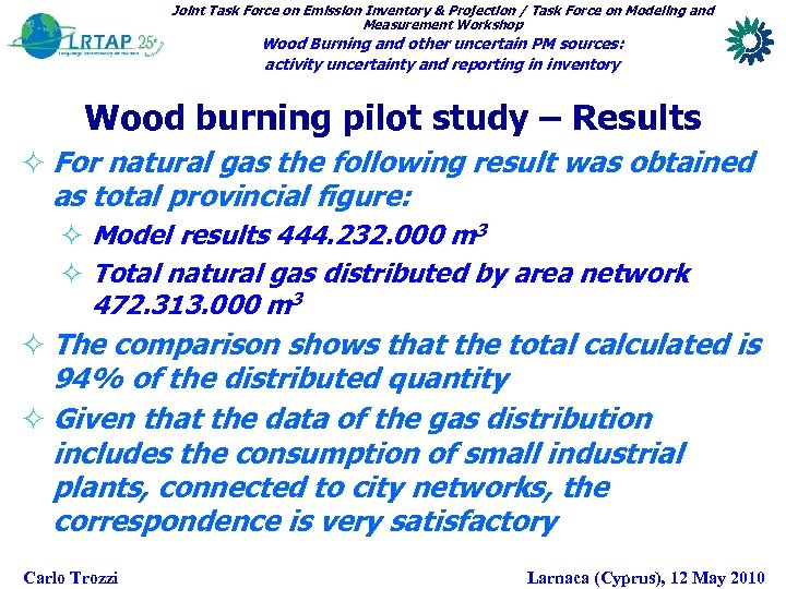 Joint Task Force on Emission Inventory & Projection / Task Force on Modeling and