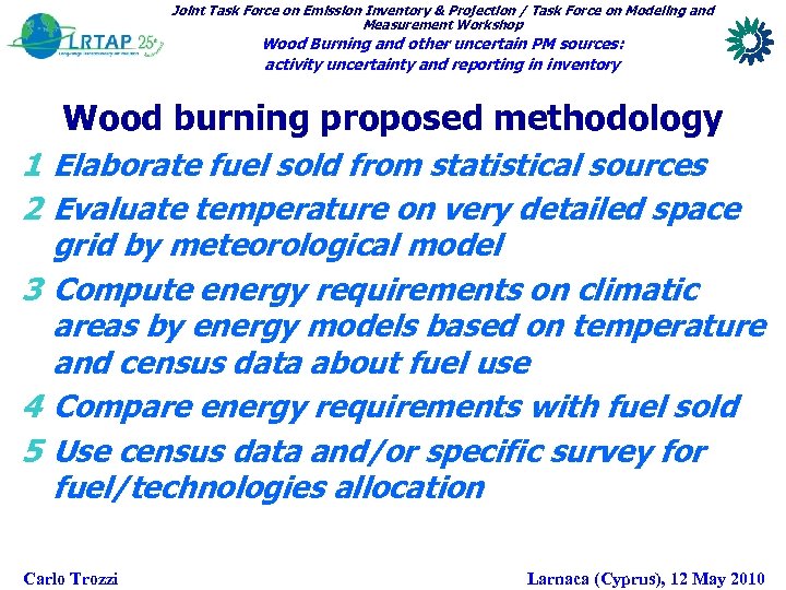 Joint Task Force on Emission Inventory & Projection / Task Force on Modeling and