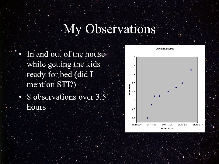 My Observations • In and out of the house while getting the kids ready