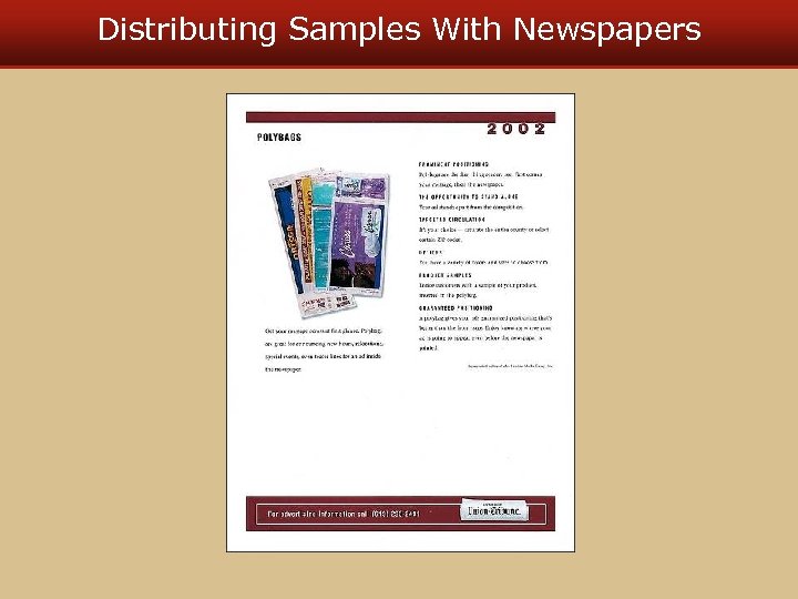 Distributing Samples With Newspapers 