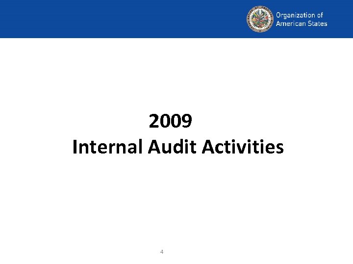 2009 Internal Audit Activities 4 