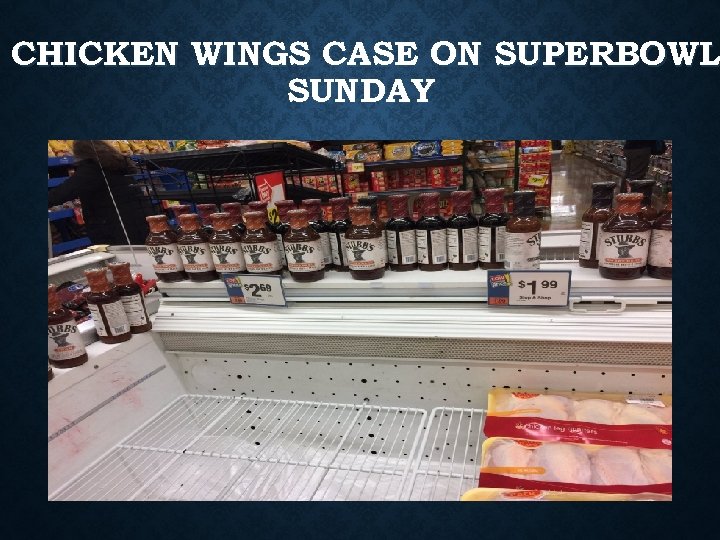 CHICKEN WINGS CASE ON SUPERBOWL SUNDAY 