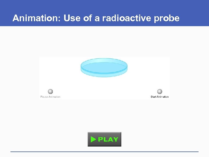 Animation: Use of a radioactive probe 
