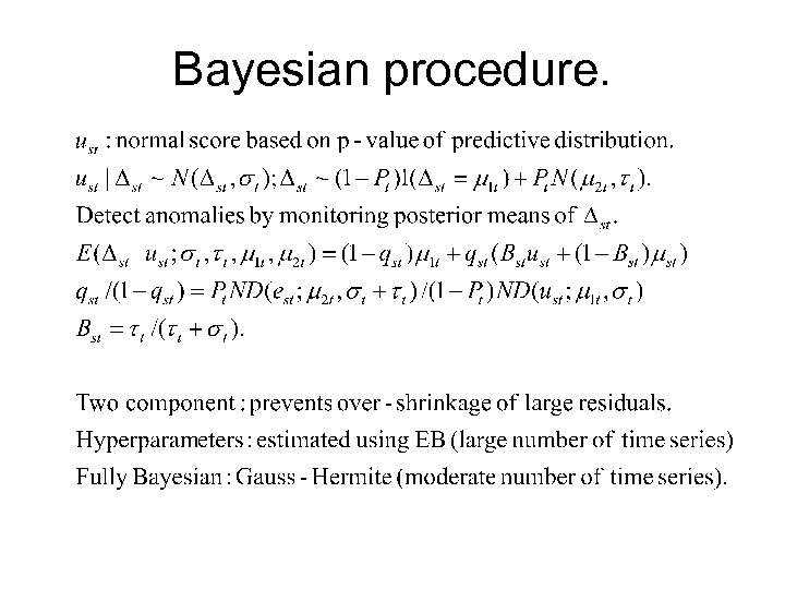 Bayesian procedure. 