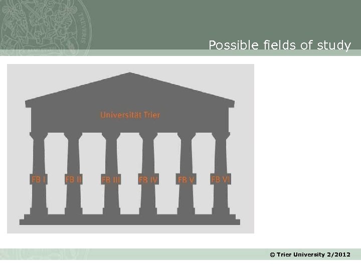 Possible fields of study © Trier University 2/2012 