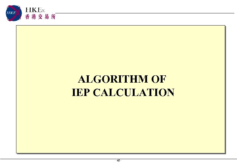 ALGORITHM OF IEP CALCULATION - 42 - 