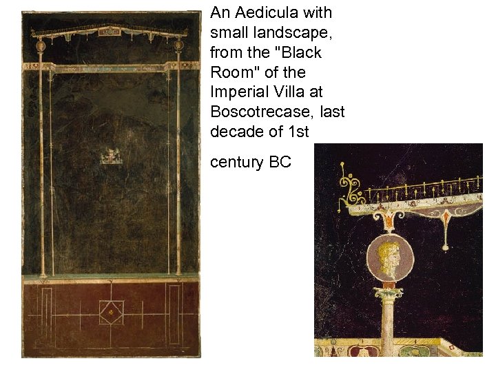 An Aedicula with small landscape, from the 