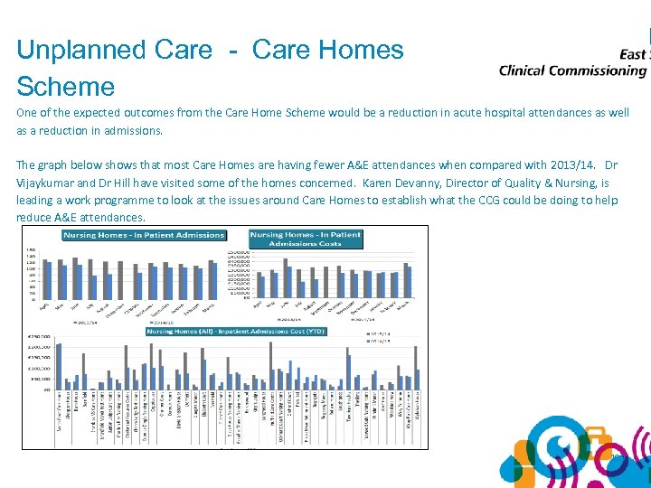 Unplanned Care - Care Homes Scheme One of the expected outcomes from the Care