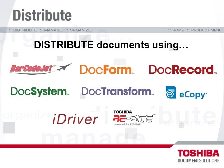 DISTRIBUTE documents using… 