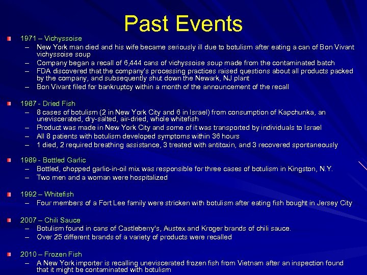 Past Events 1971 – Vichyssoise – New York man died and his wife became