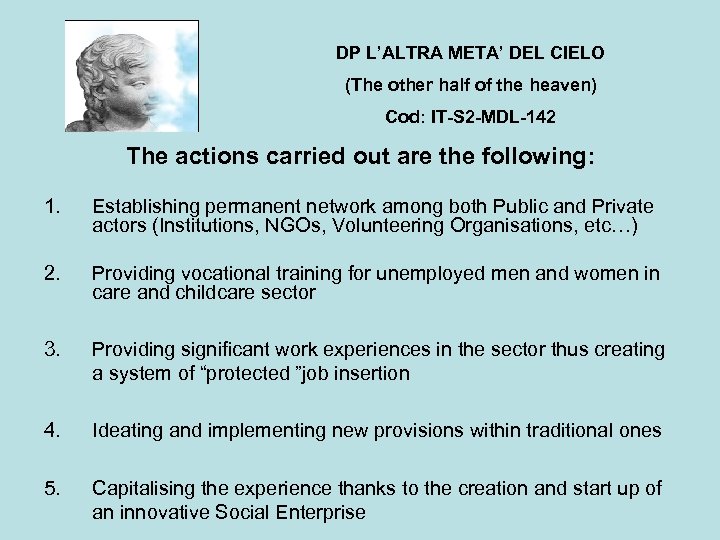 DP L’ALTRA META’ DEL CIELO (The other half of the heaven) Cod: IT-S 2