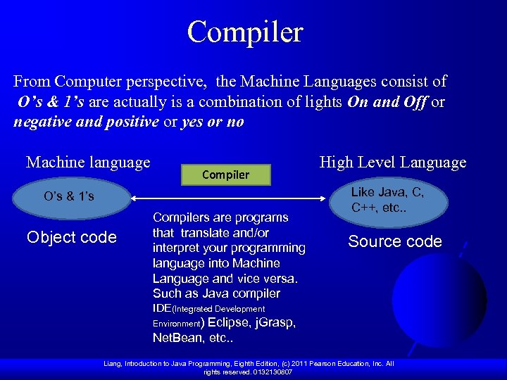 Compiler From Computer perspective, the Machine Languages consist of O’s & 1’s are actually