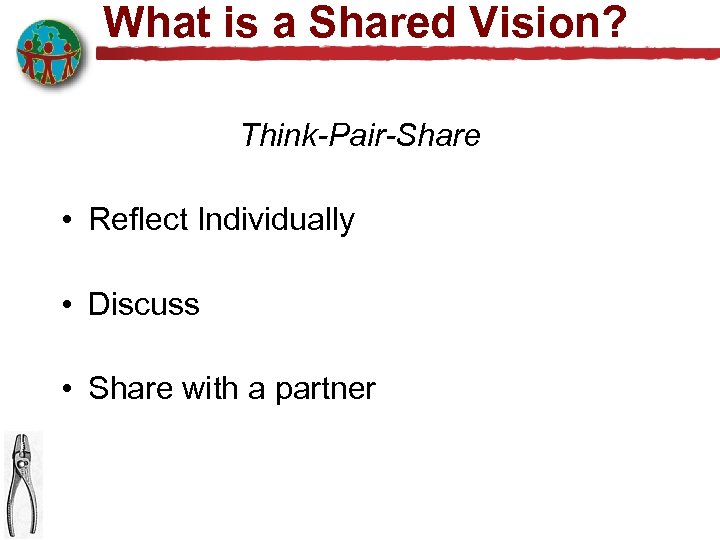 What is a Shared Vision? Think-Pair-Share • Reflect Individually • Discuss • Share with