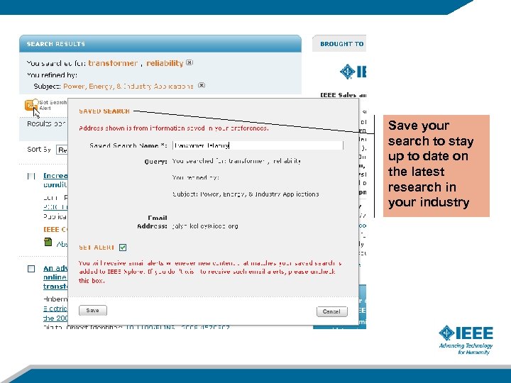 Save your search to stay up to date on the latest research in your