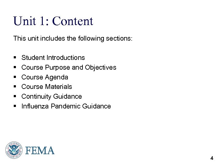 Unit 1: Content This unit includes the following sections: § § § Student Introductions