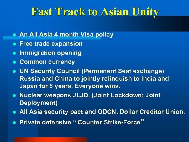 Fast Track to Asian Unity l An All Asia 4 month Visa policy Free