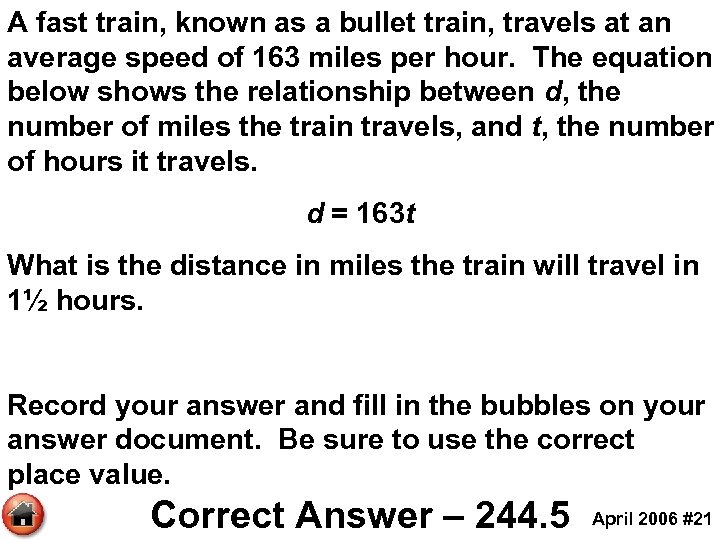 A fast train, known as a bullet train, travels at an average speed of