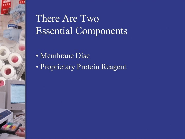 There Are Two Essential Components • Membrane Disc • Proprietary Protein Reagent 