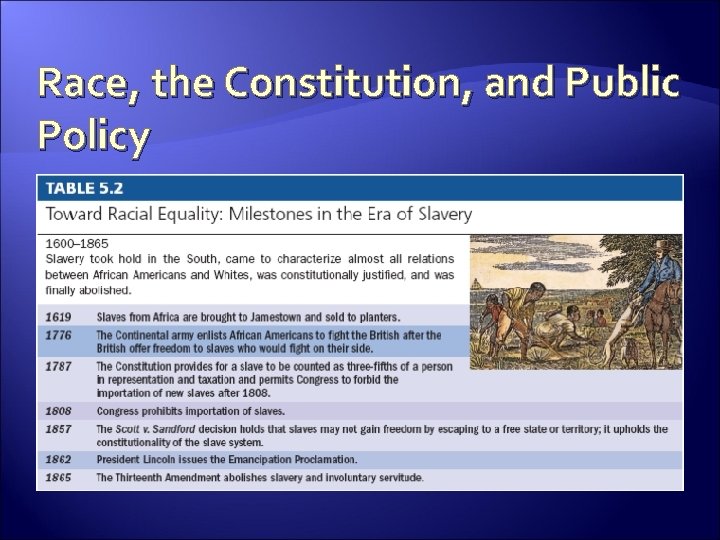 Race, the Constitution, and Public Policy 