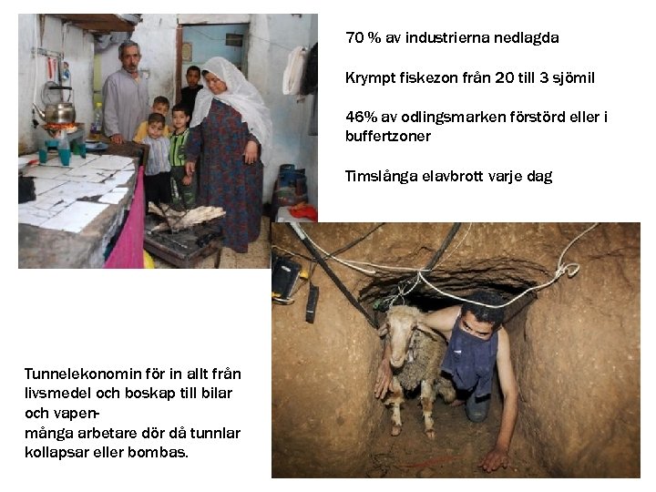 70 % av industrierna nedlagda Krympt fiskezon från 20 till 3 sjömil 46% av