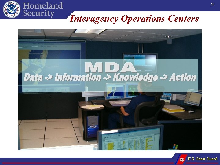 21 Interagency Operations Centers U. S. Coast Guard 