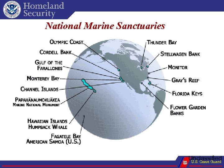 National Marine Sanctuaries Unclassified U. S. Coast Guard 