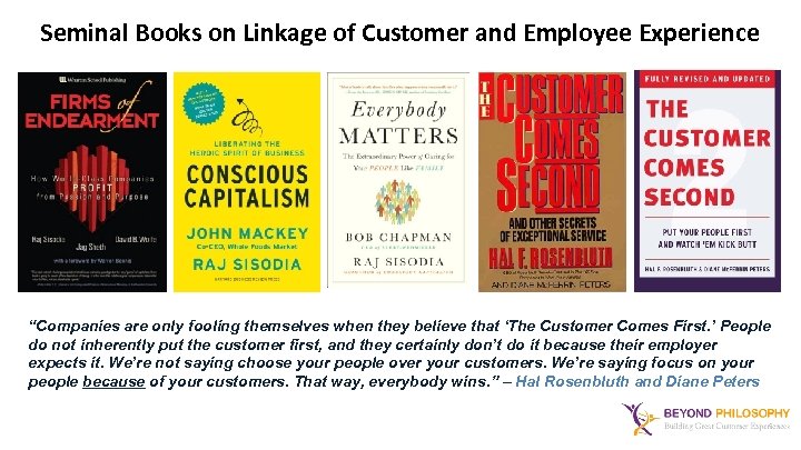 Seminal Books on Linkage of Customer and Employee Experience “Companies are only fooling themselves