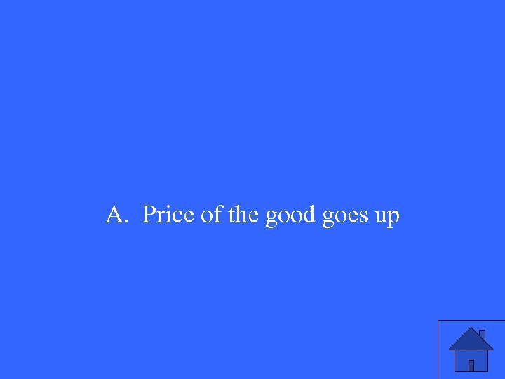 A. Price of the good goes up 