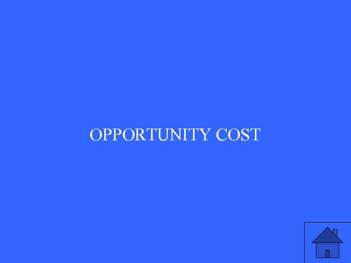 OPPORTUNITY COST 