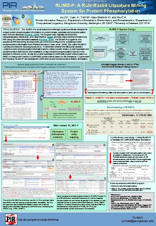 RLIMS-P: A Rule-Based Literature Mining System for Protein Phosphorylation P Hu ZZ 1, Yuan