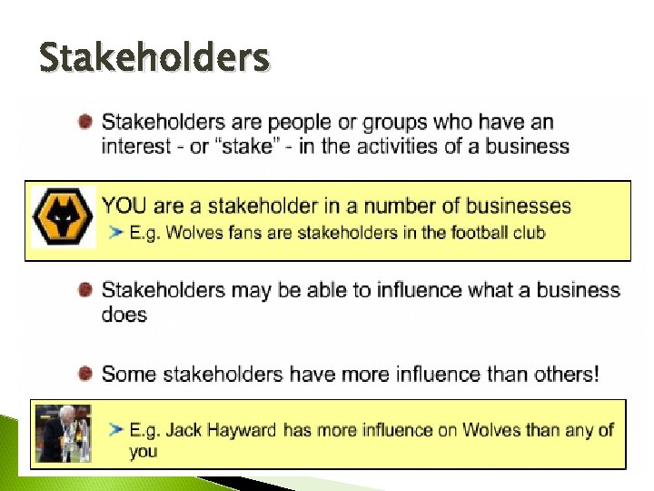 Stakeholders 
