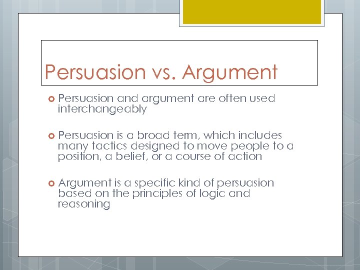 An Introduction to Persuasion and Argument Moving people