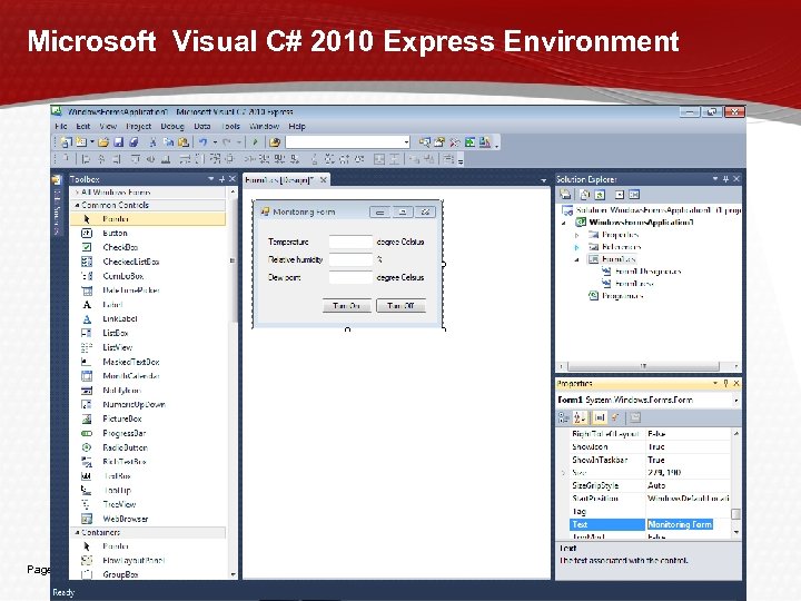 Microsoft Visual C# 2010 Express Environment Page 13 