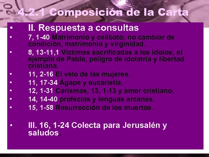 4. 2. 1 Composición de la Carta • II. Respuesta a consultas • 7,