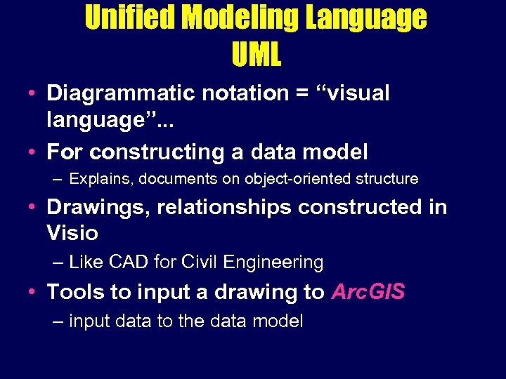 Unified Modeling Language UML • Diagrammatic notation = “visual language”. . . • For