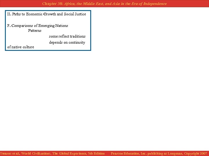 Chapter 38: Africa, the Middle East, and Asia in the Era of Independence II.