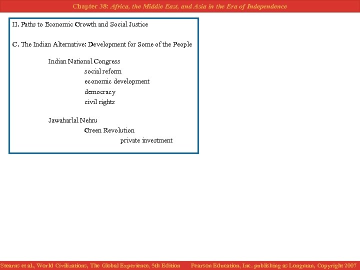 Chapter 38: Africa, the Middle East, and Asia in the Era of Independence II.