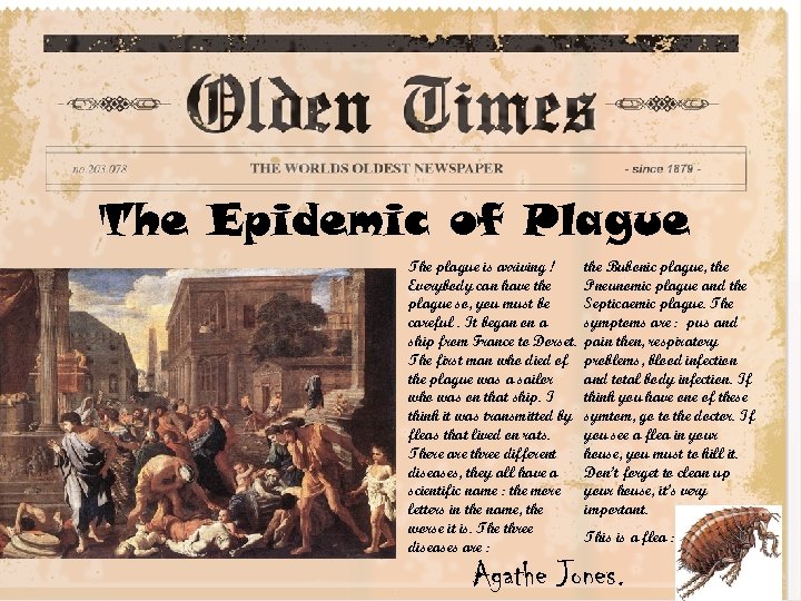 The Epidemic of Plague The plague is arriving ! Everybody can have the plague