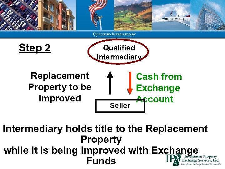 Step 2 Replacement Property to be Improved Qualified Intermediary Seller Cash from Exchange Account