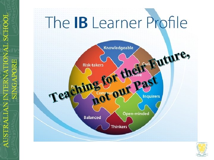 AUSTRALIAN INTERNATIONAL SCHOOL SINGAPORE e, tur Fu eir th for Past ing our ch