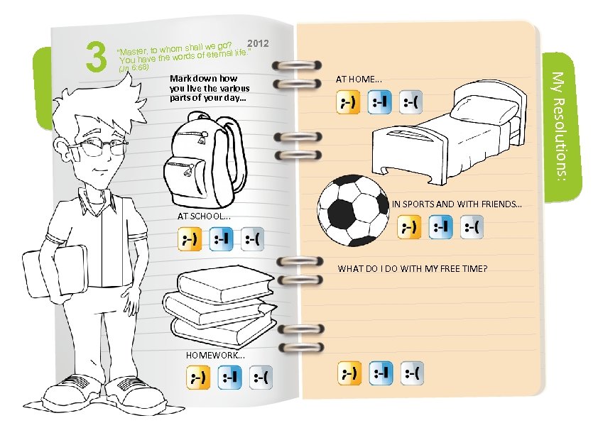 (Jn 6: 68) Mark down how you live the various parts of your day…
