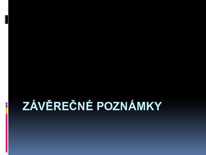 ZÁVĚREČNÉ POZNÁMKY 