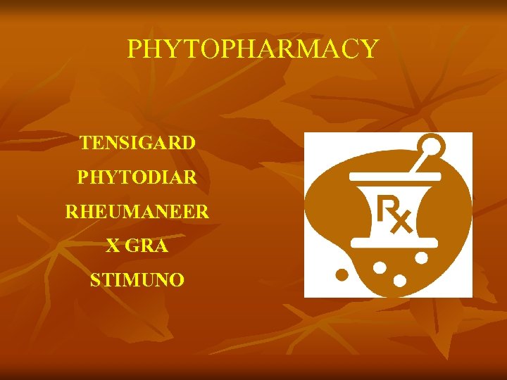 PHYTOPHARMACY TENSIGARD PHYTODIAR RHEUMANEER X GRA STIMUNO 
