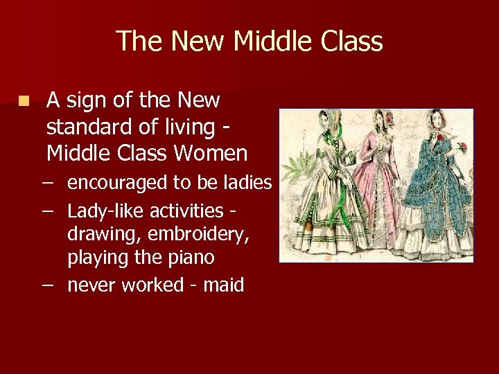 The New Middle Class n A sign of the New standard of living -