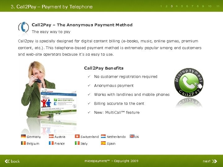3. Call 2 Pay – Payment by Telephone 1 2 3 4 5 6