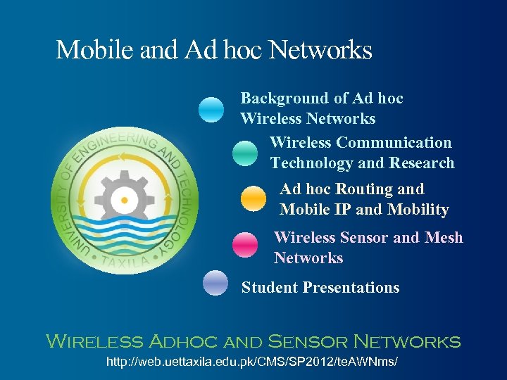 Mobile and Ad hoc Networks Background of Ad hoc Wireless Networks Wireless Communication Technology