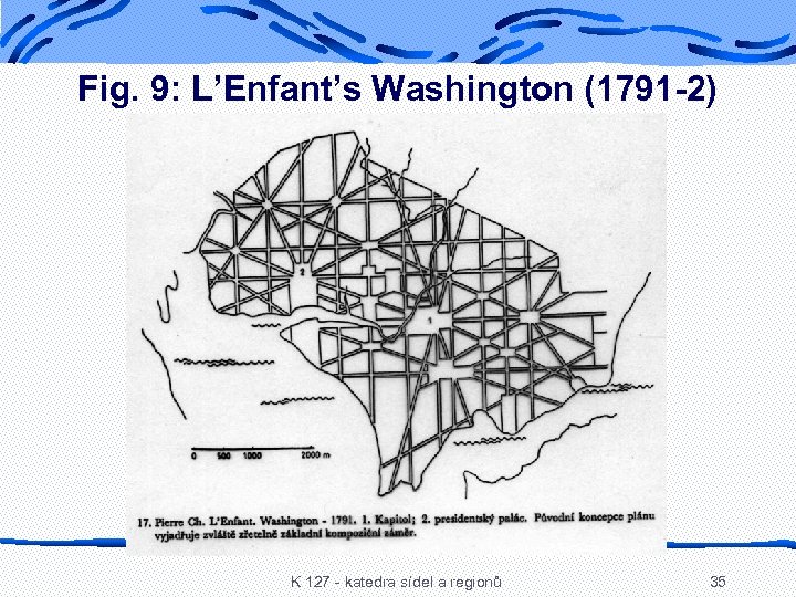 Fig. 9: L’Enfant’s Washington (1791 -2) K 127 - katedra sídel a regionů 35