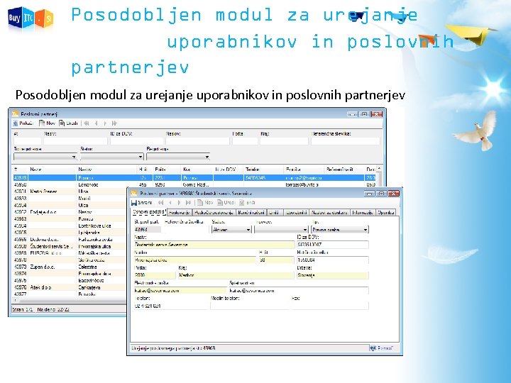 Posodobljen modul za urejanje uporabnikov in poslovnih partnerjev 