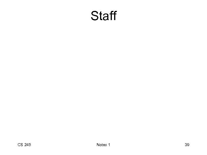 Staff CS 245 Notes 1 39 